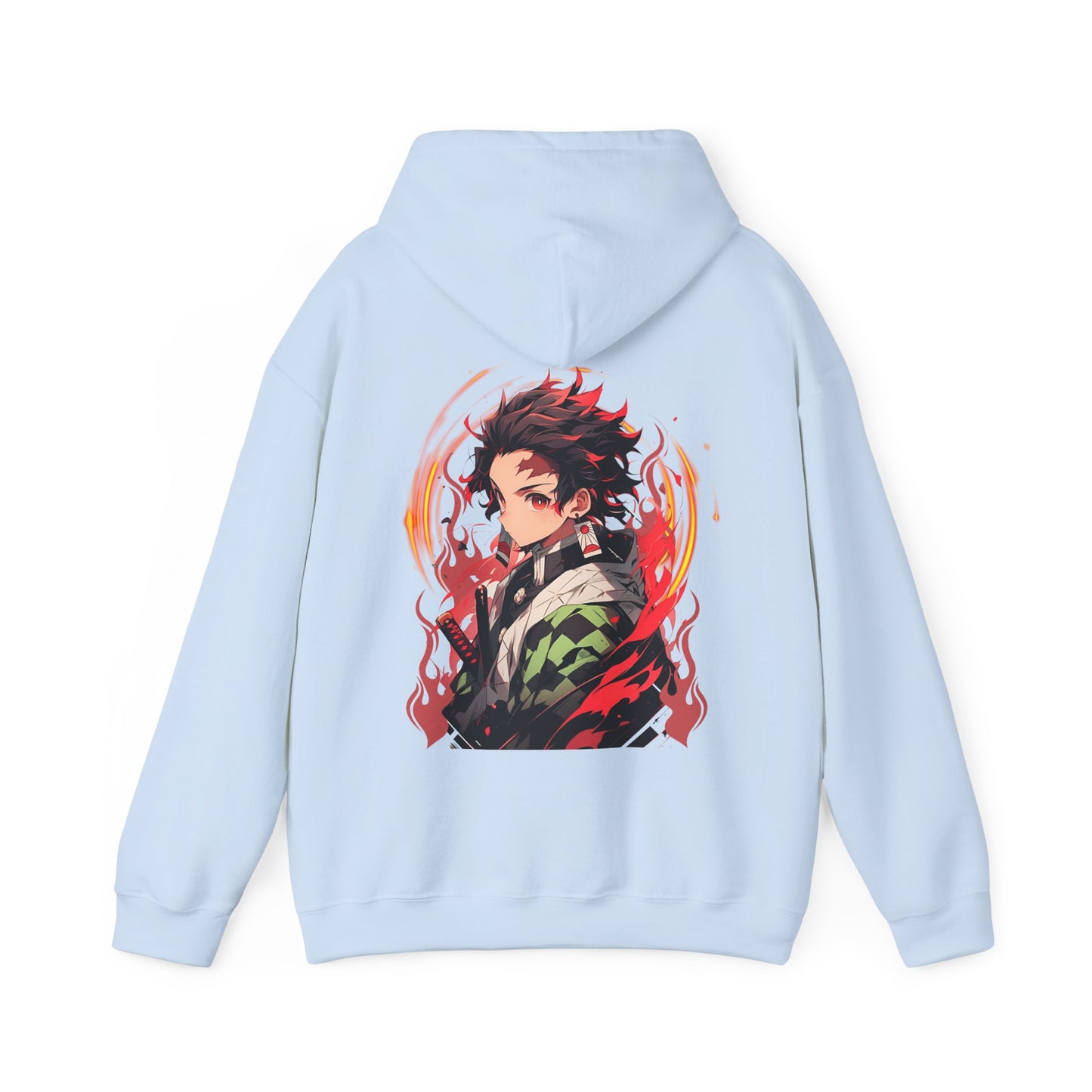 Tanjiro Kamado Back Print Hoodie – 100% Cotton Demon Slayer Anime Hoodie