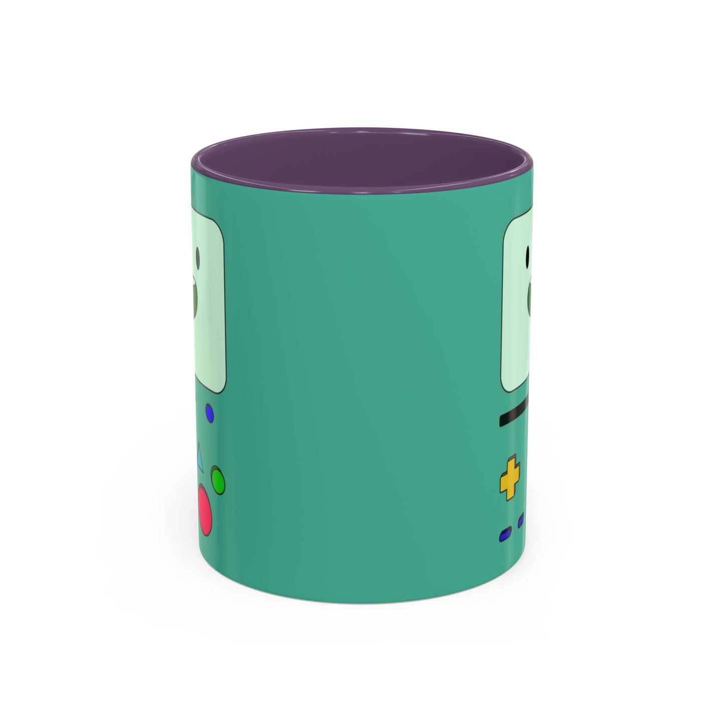 BMO Adventure Time Accent Handle Mug – Colorful Beemo Cup – 11oz & 15oz Ceramic Gift for Cartoon Fans