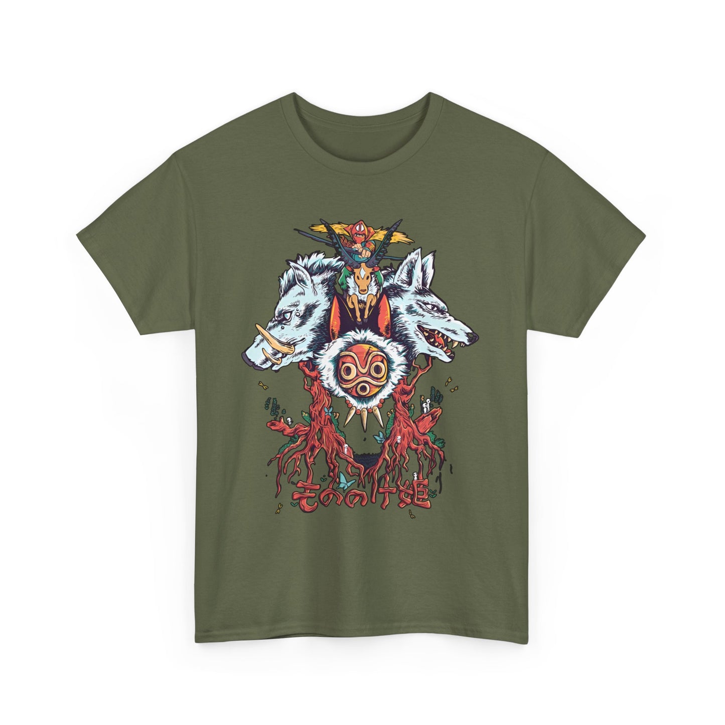 Mononoke Princess Shirt – Ghibli Cotton T-Shirt for Anime Lovers