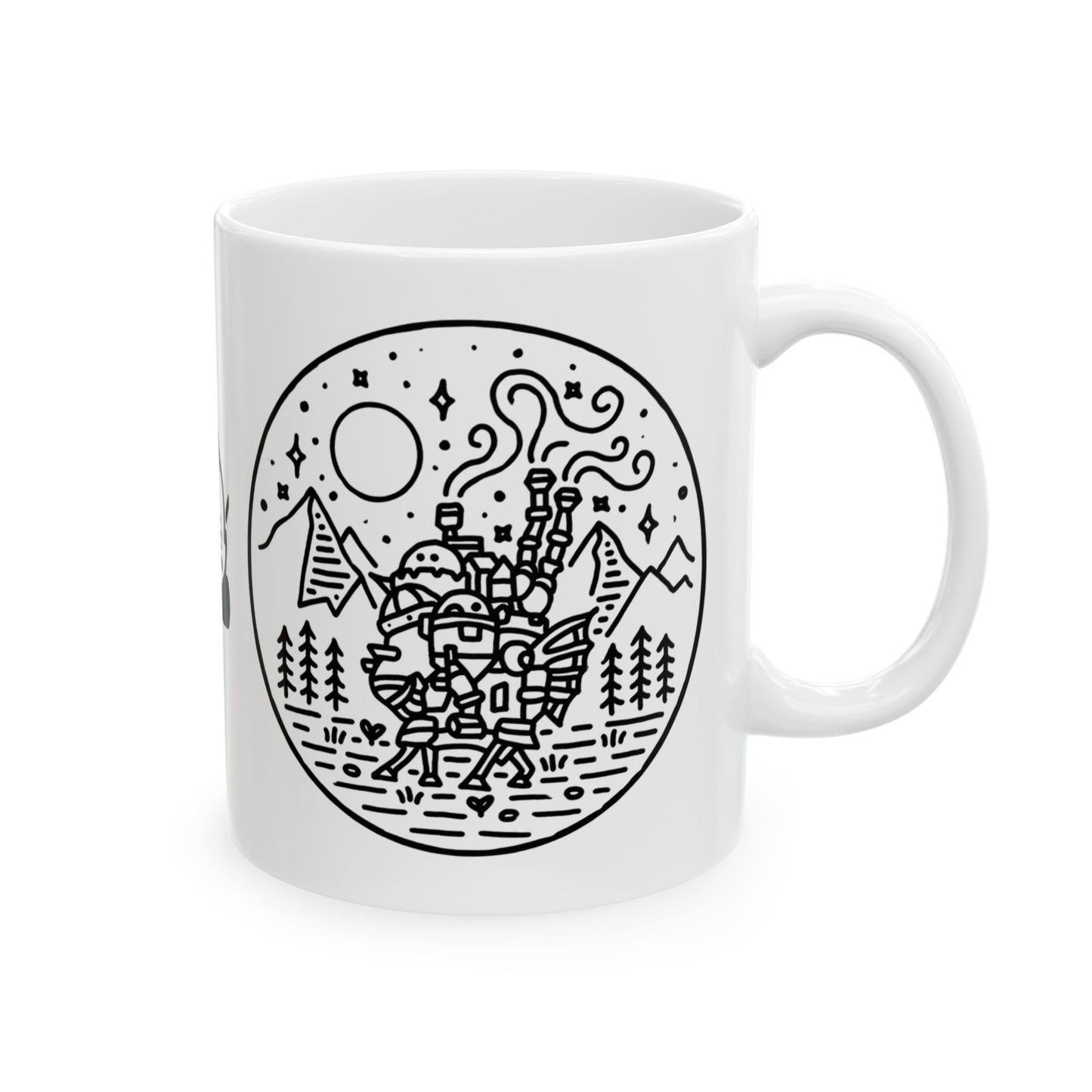 Calcifer Demon Fire Mug – Howl’s Moving Castle Anime Cup – 11oz & 15oz Ceramic Ghibli Gift