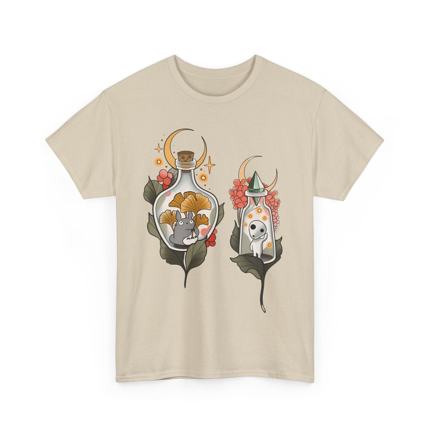 Ghibli Totoro Kodama Funny T-Shirt | 100% Cotton Studio Ghibli Anime Tee