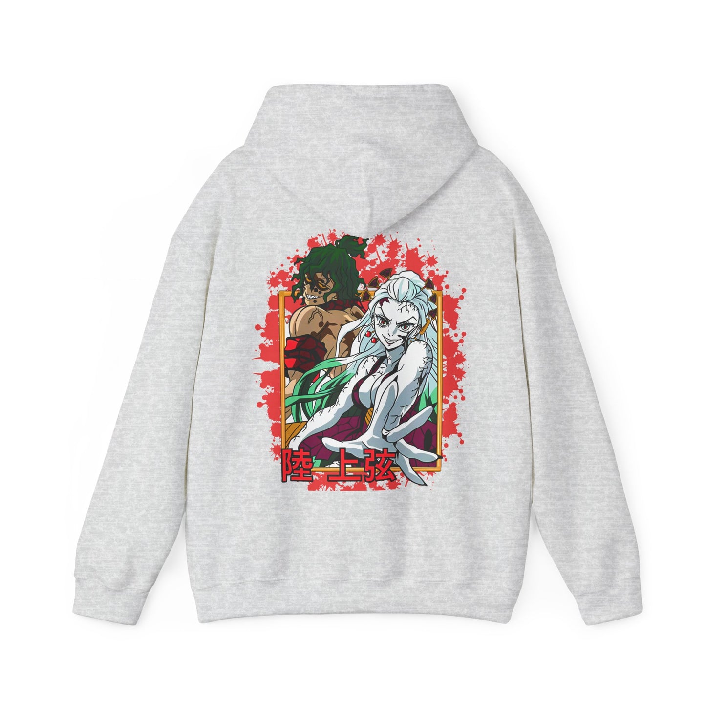 Daki Gyutaro Demon Slayer Back Print Hoodie – 100% Cotton Anime Hoodie for Upper Moon Fans