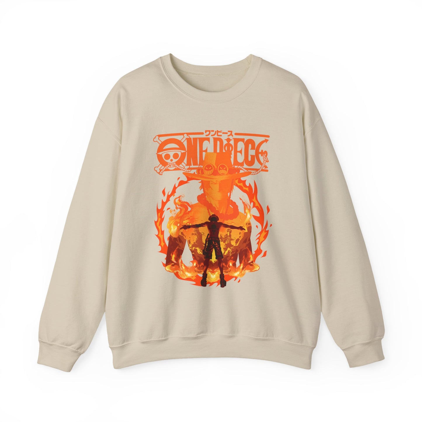 Portgas D. Ace Sweatshirt 100% Cotton – One Piece Anime Hoodie for Fans