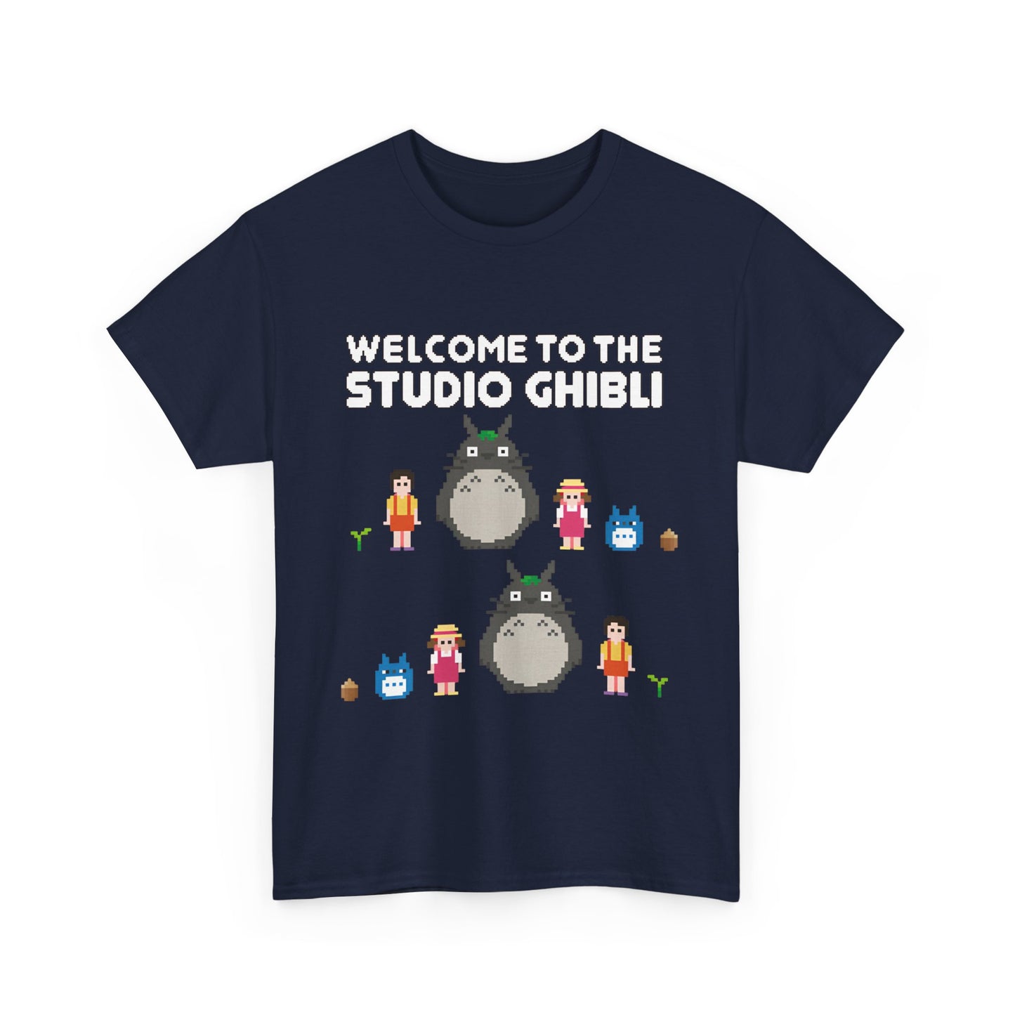 Totoro Pixel T-Shirt 100% Cotton | Studio Ghibli Anime Graphic Tee