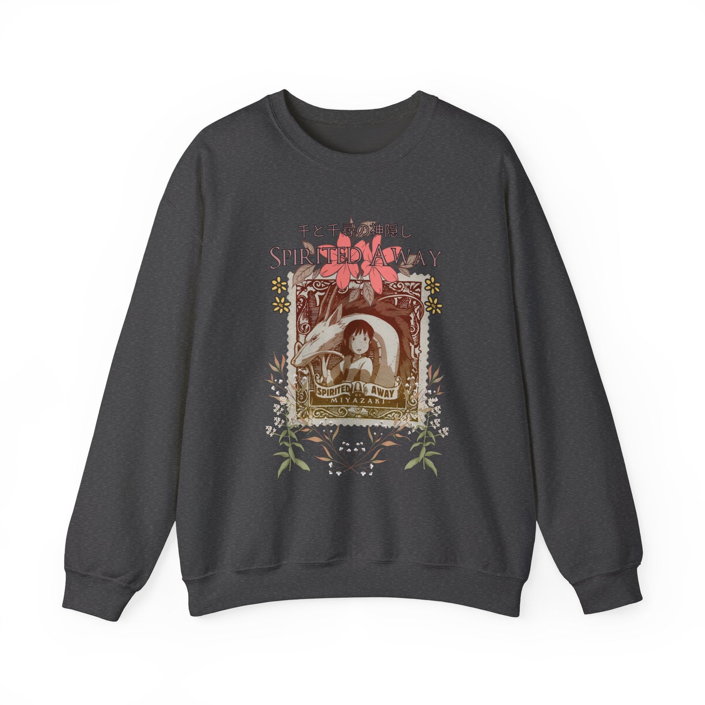 Spirited Away Philately Sweatshirt – 100% Cotton Stamp-Inspired Anime Pullover for Studio Ghibli Fans