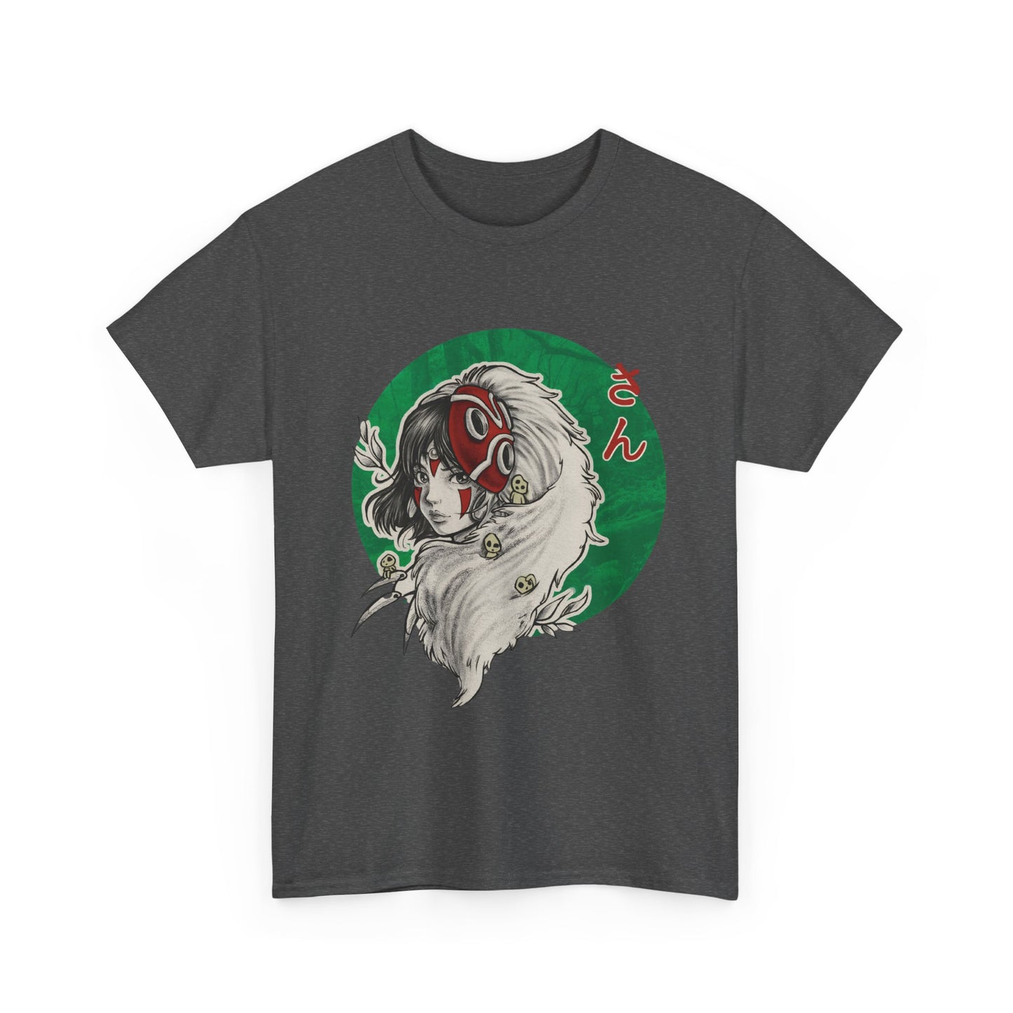 Princess Mononoke Green T-Shirt | Studio Ghibli Anime Cotton Tee