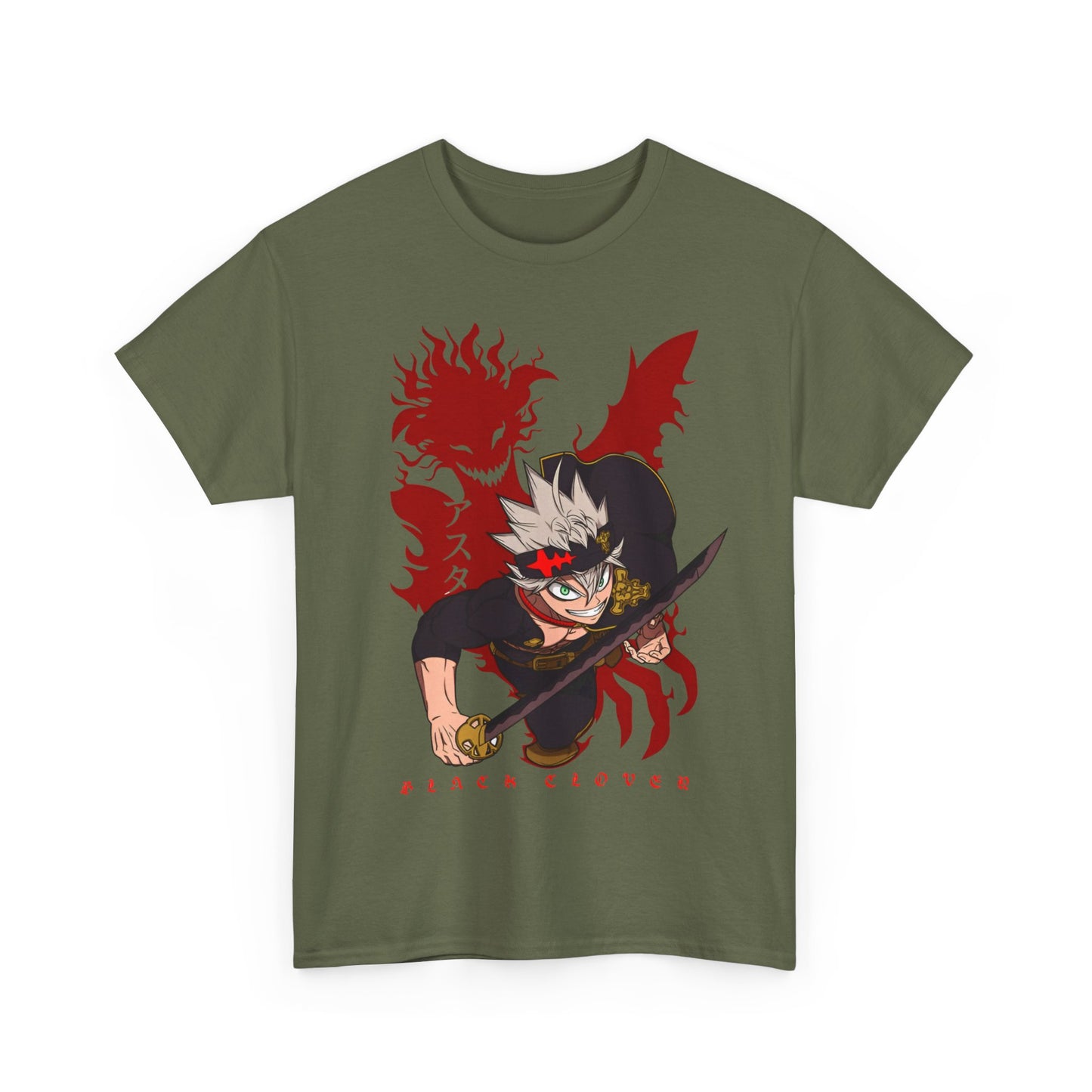 Asta Black Clover T-Shirt – 100% Cotton Anime Tee for Magic Knight Fans