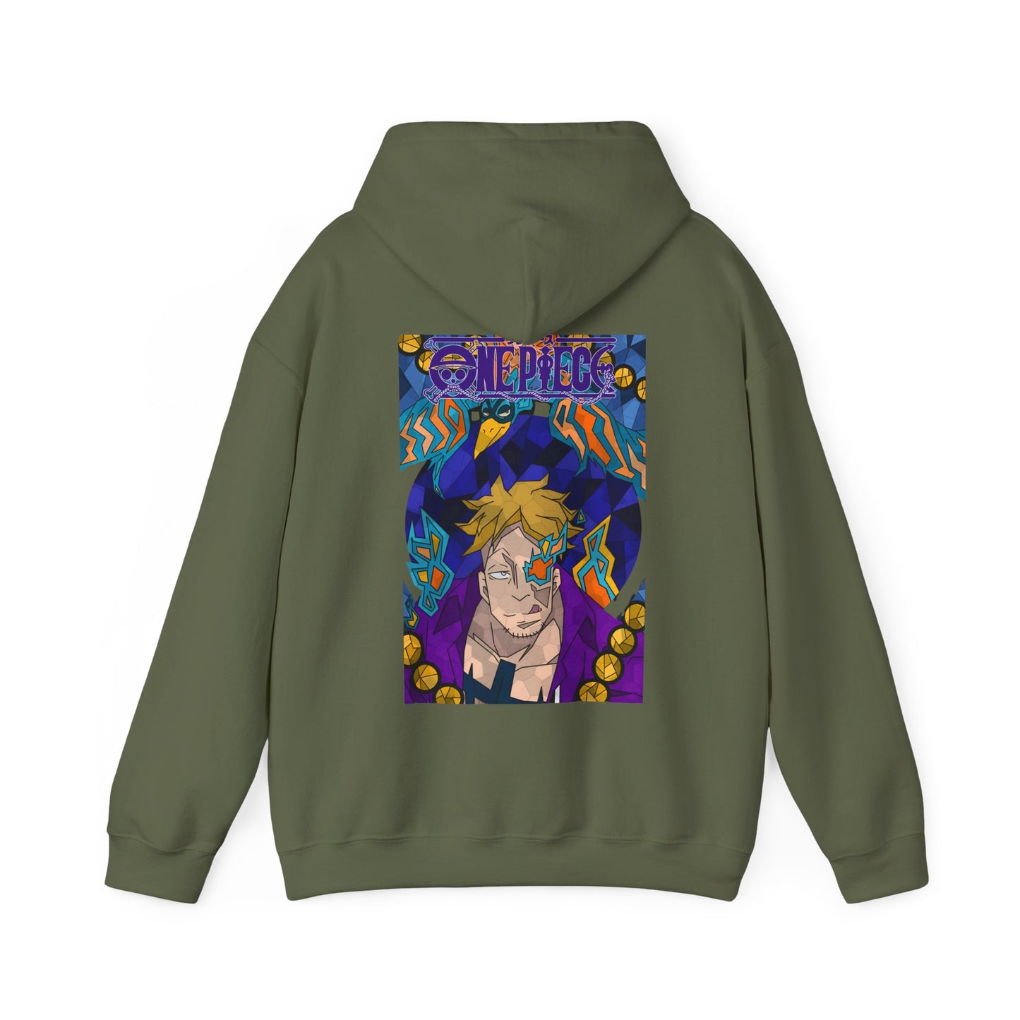 "Marco the Phoenix One Piece Hoodie – 100% Cotton Back Print Anime Sweatshirt"