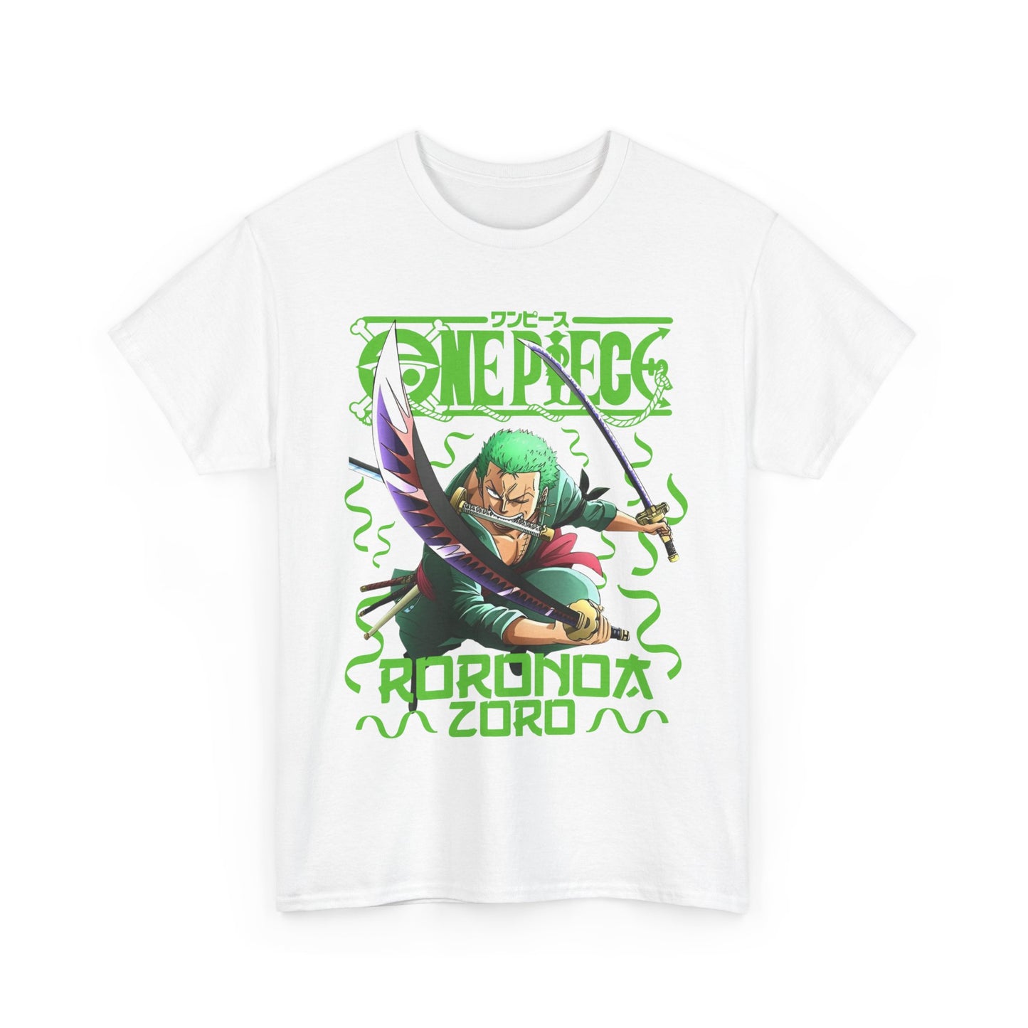 Roronoa Zoro Sword T-Shirt – 100% Cotton One Piece Anime Tee for True Fans