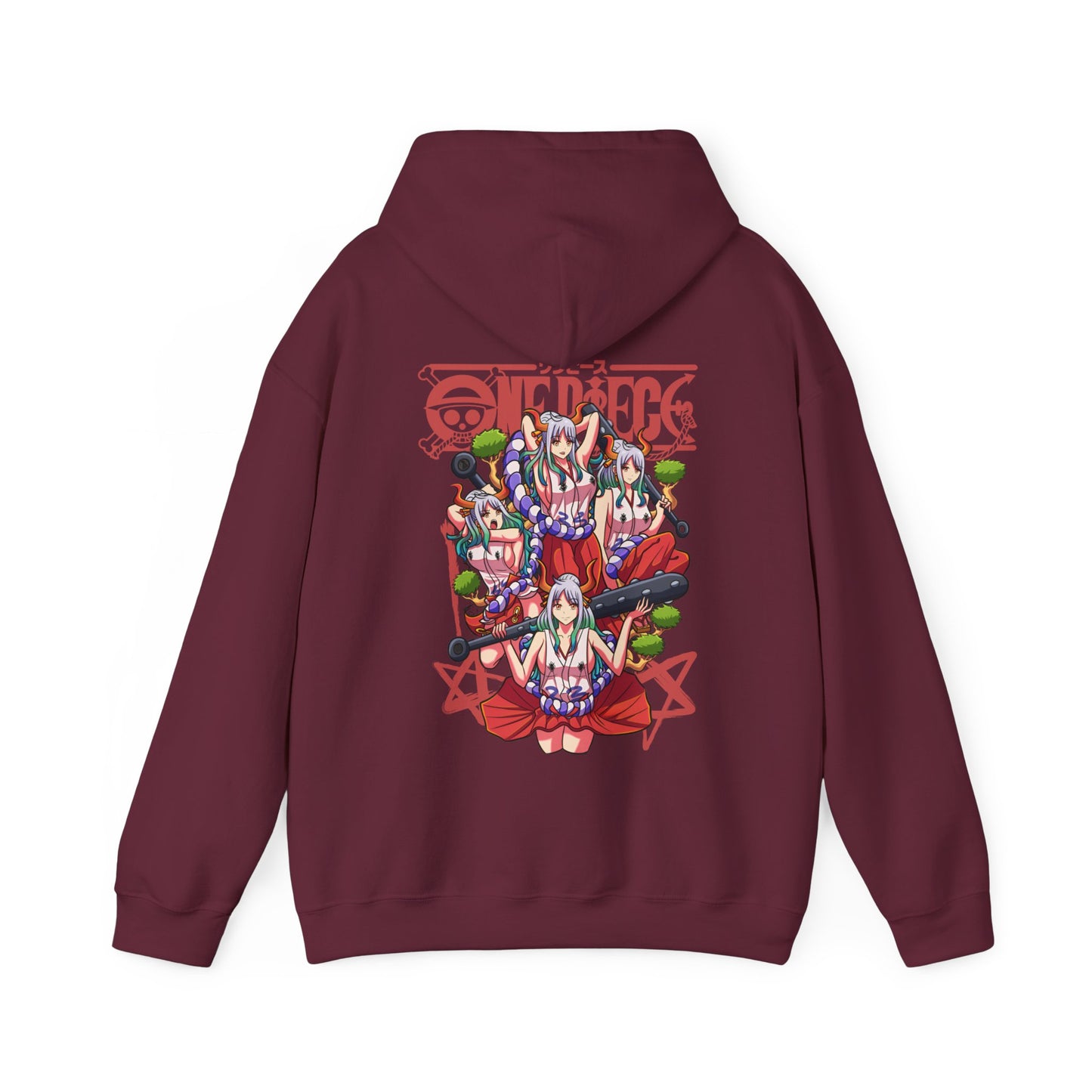 Yamato One Piece Back Print Hoodie – 100% Cotton Wano Arc Anime Hoodie