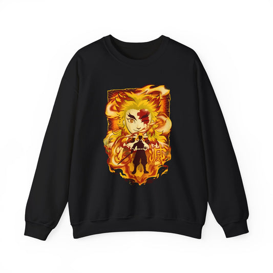 Kyojuro Rengoku Demon Slayer Sweatshirt – 100% Cotton Anime Pullover for Flame Hashira Fans