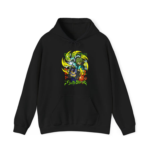 Magna and Luck Black Clover Hoodie – 100% Cotton Anime Pullover for Black Bulls Fans