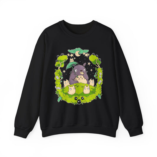 Totoro Forest Magic Sweatshirt – 100% Cotton Studio Ghibli Pullover Inspired by My Neighbor Totoro