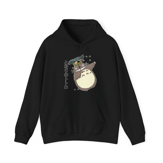 Totoro Funny Face Hoodie – 100% Cotton Cute Studio Ghibli Hoodie for Anime Fans