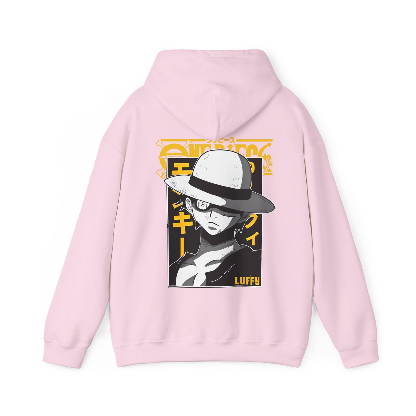 Luffy One Piece Back Print Hoodie – 100% Cotton Anime Sweatshirt for True Fans