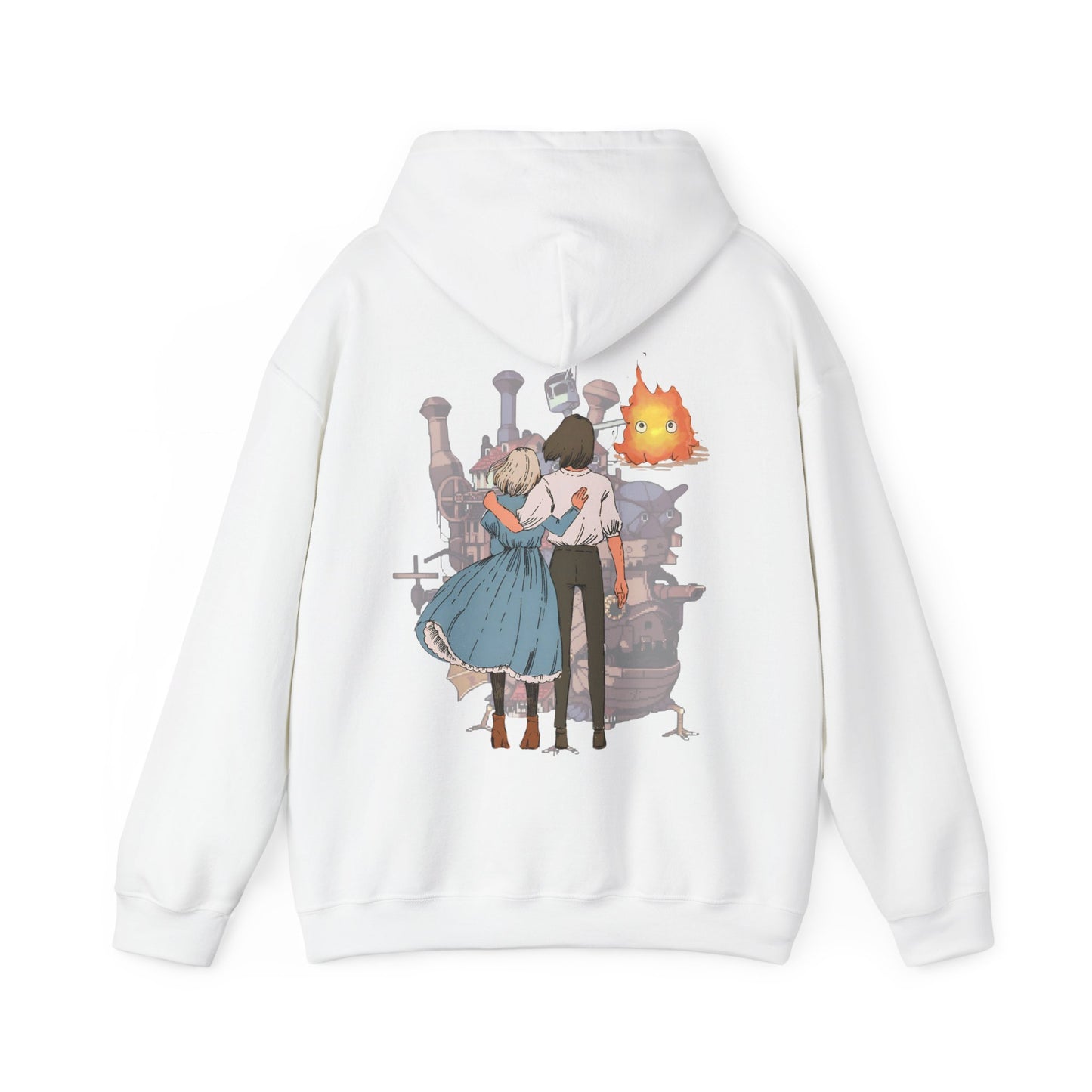 Howl's Moving Castle Love Back Print Hoodie – 100% Cotton Studio Ghibli Anime Sweatshirt