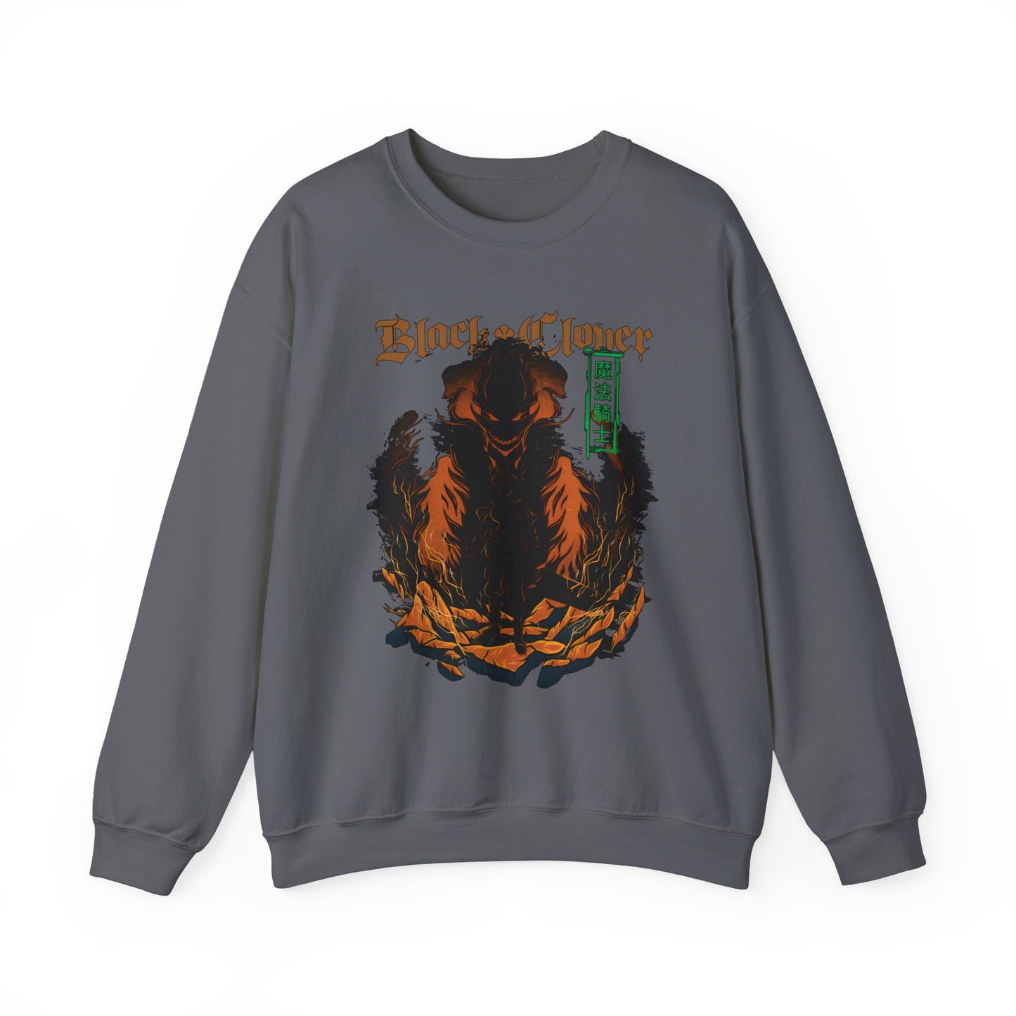 Black Clover Mythology Sweatshirt – 100% Cotton Anime Pullover for Magic and Fantasy Fans
