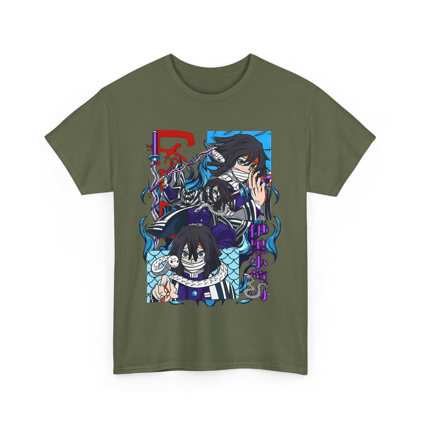 Obanai Iguro Demon Slayer T-Shirt – 100% Cotton Anime Shirt Featuring the Serpent Hashira