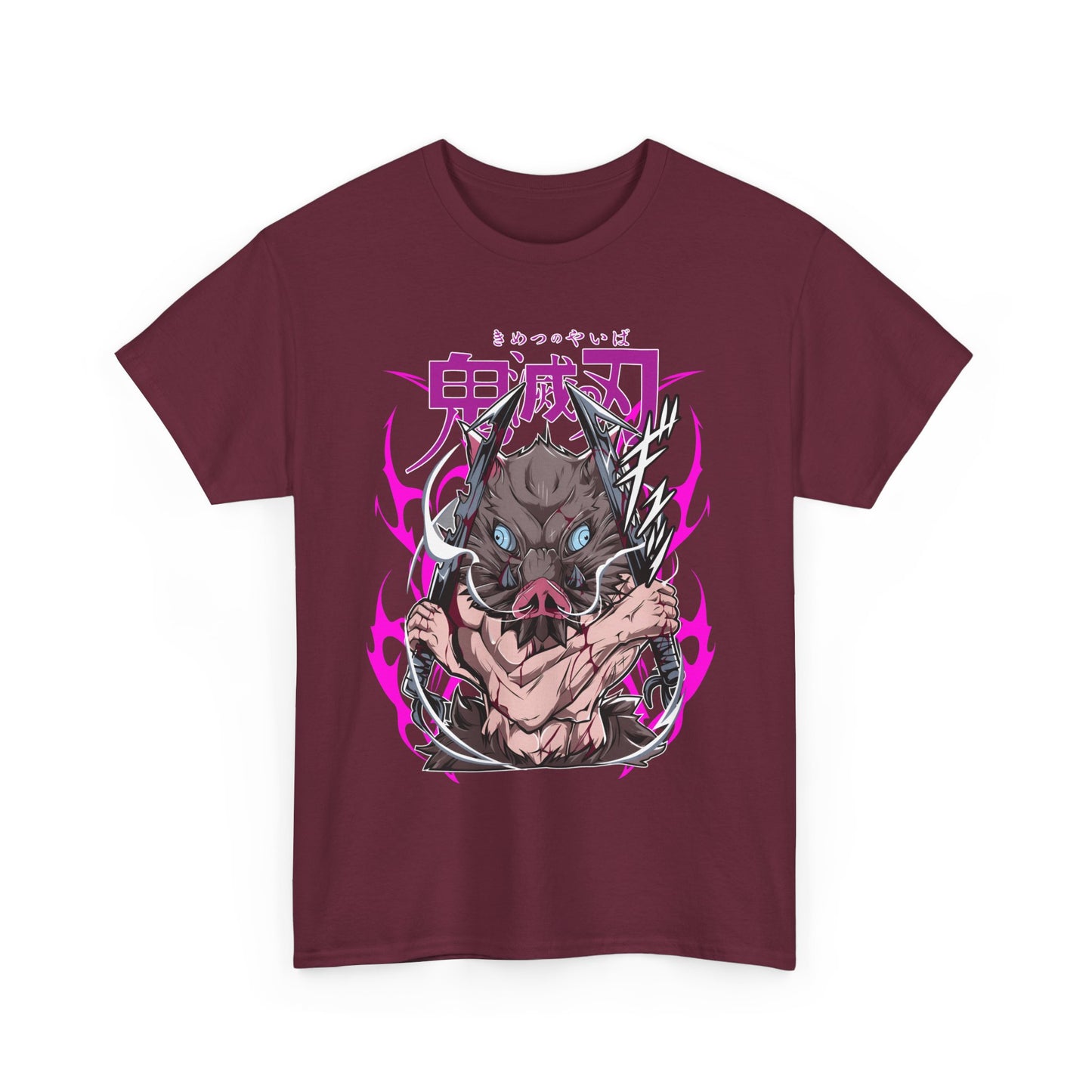 Inosuke Hashibira Demon Slayer T-Shirt – 100% Cotton Anime Tee for Boar Head Fans