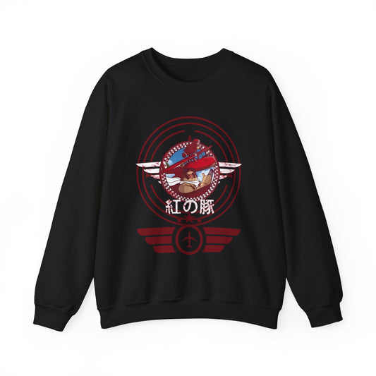 Porco Rosso Aviator Sweatshirt – 100% Cotton Studio Ghibli Pilot Anime Pullover
