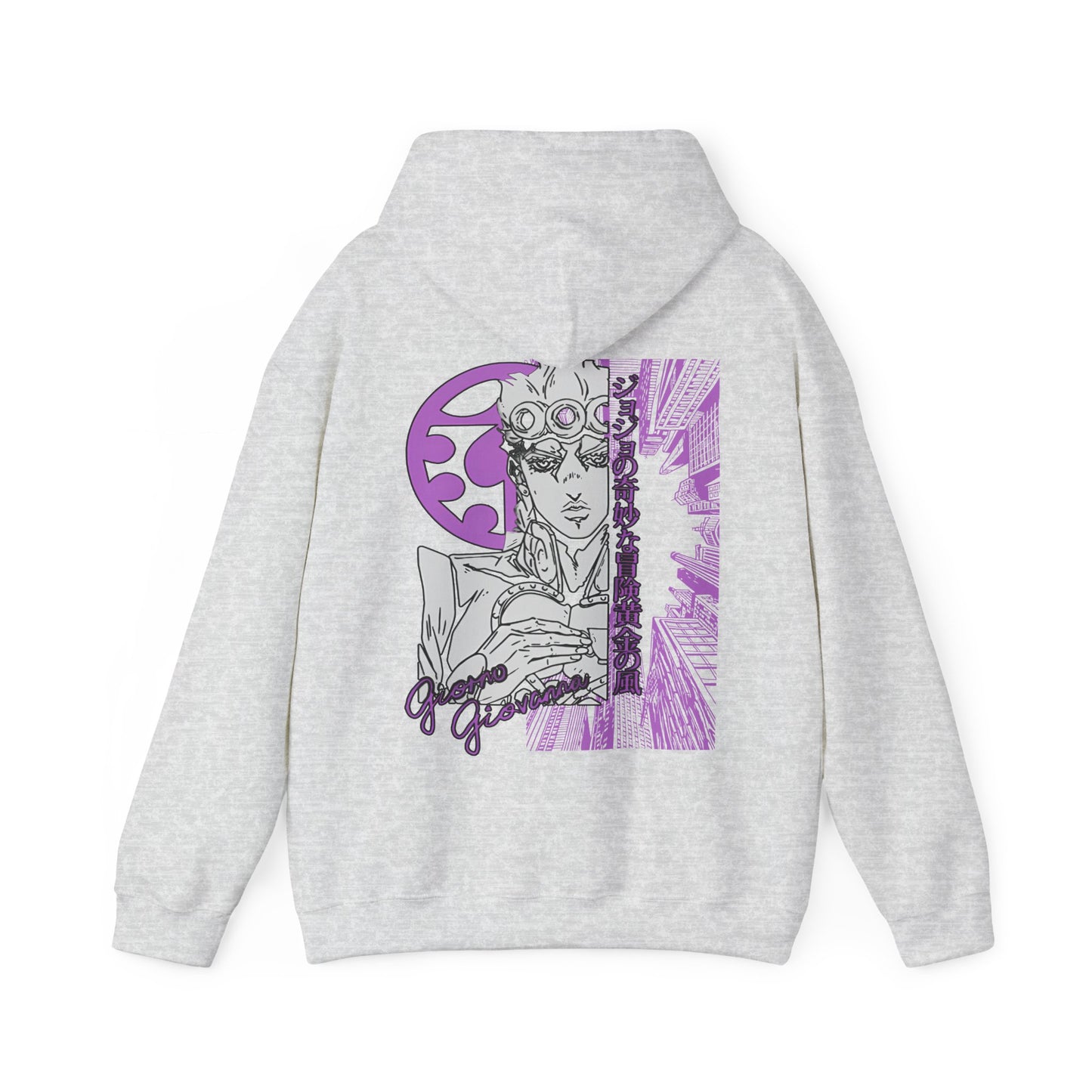 Giorno Giovanna Back Print Hoodie – 100% Cotton JoJo’s Bizarre Adventure Anime Sweatshirt