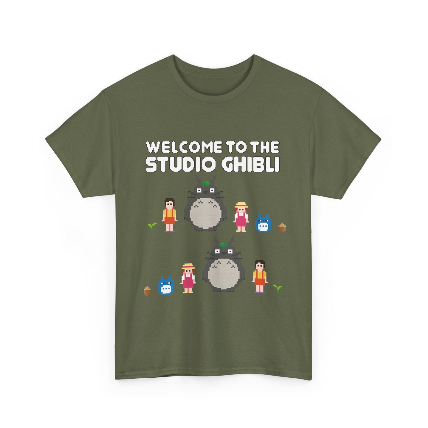 Totoro Pixel T-Shirt 100% Cotton | Studio Ghibli Anime Graphic Tee