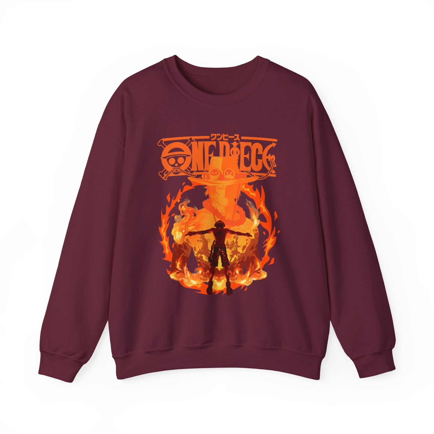 Portgas D. Ace Sweatshirt 100% Cotton – One Piece Anime Hoodie for Fans