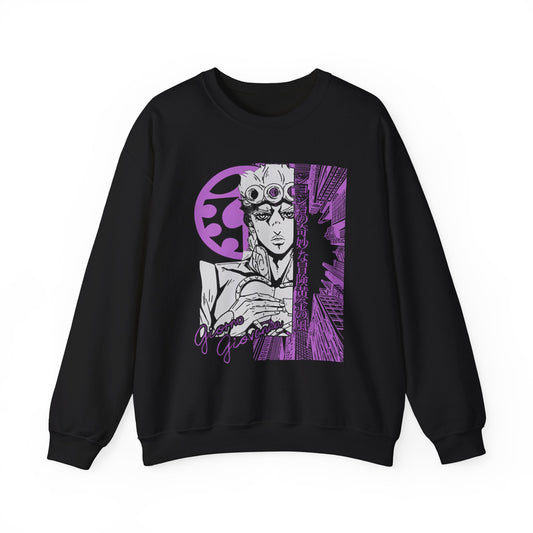 Giorno Giovanna Sweatshirt – 100% Cotton JoJo’s Bizarre Adventure Pullover for Anime Fans