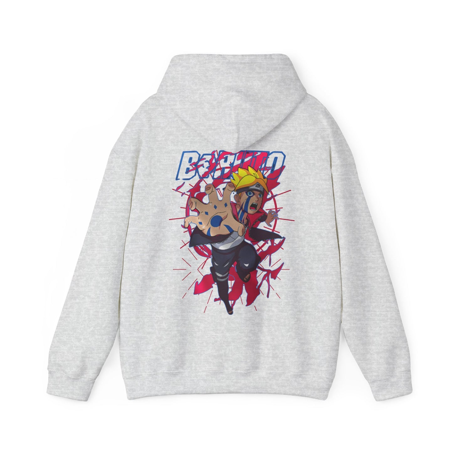 Boruto Naruto Next Generations Back Print Hoodie – 100% Cotton Anime Hoodie for Boruto Fans