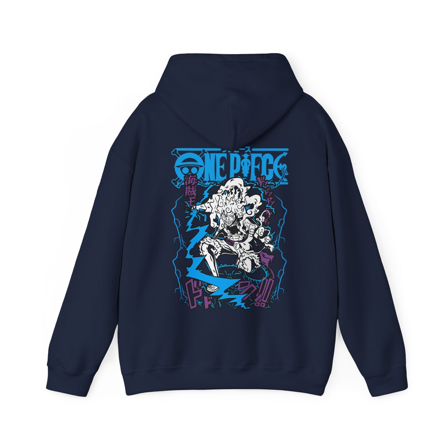 Luffy Gear Back Print Hoodie – One Piece 100% Cotton Anime Hoodie Featuring Gear 5 Design