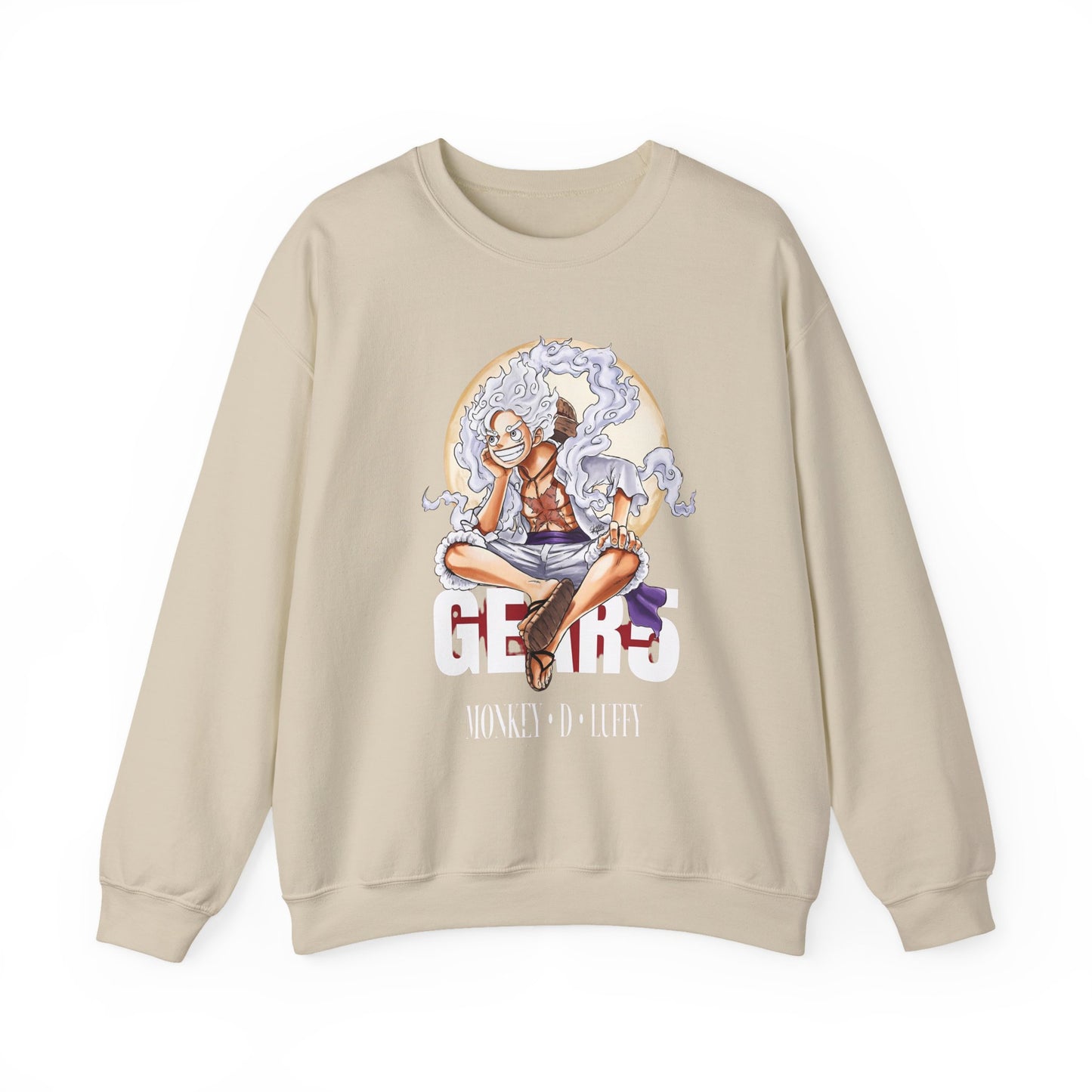 Monkey D. Luffy Gear 5 Sweatshirt – 100% Cotton Anime Pullover | One Piece Gear Fifth Crewneck