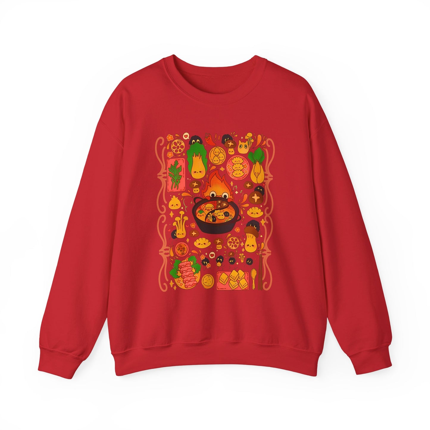 Calcifer Breakfast Sweatshirt – 100% Cotton Studio Ghibli Pullover from Howl’s Moving Castle