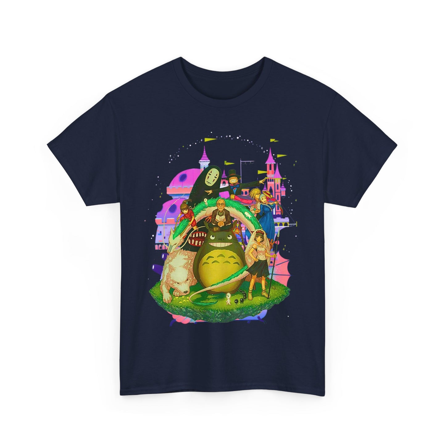 Hayao Miyazaki Characters T-Shirt – 100% Cotton Studio Ghibli Anime Tee