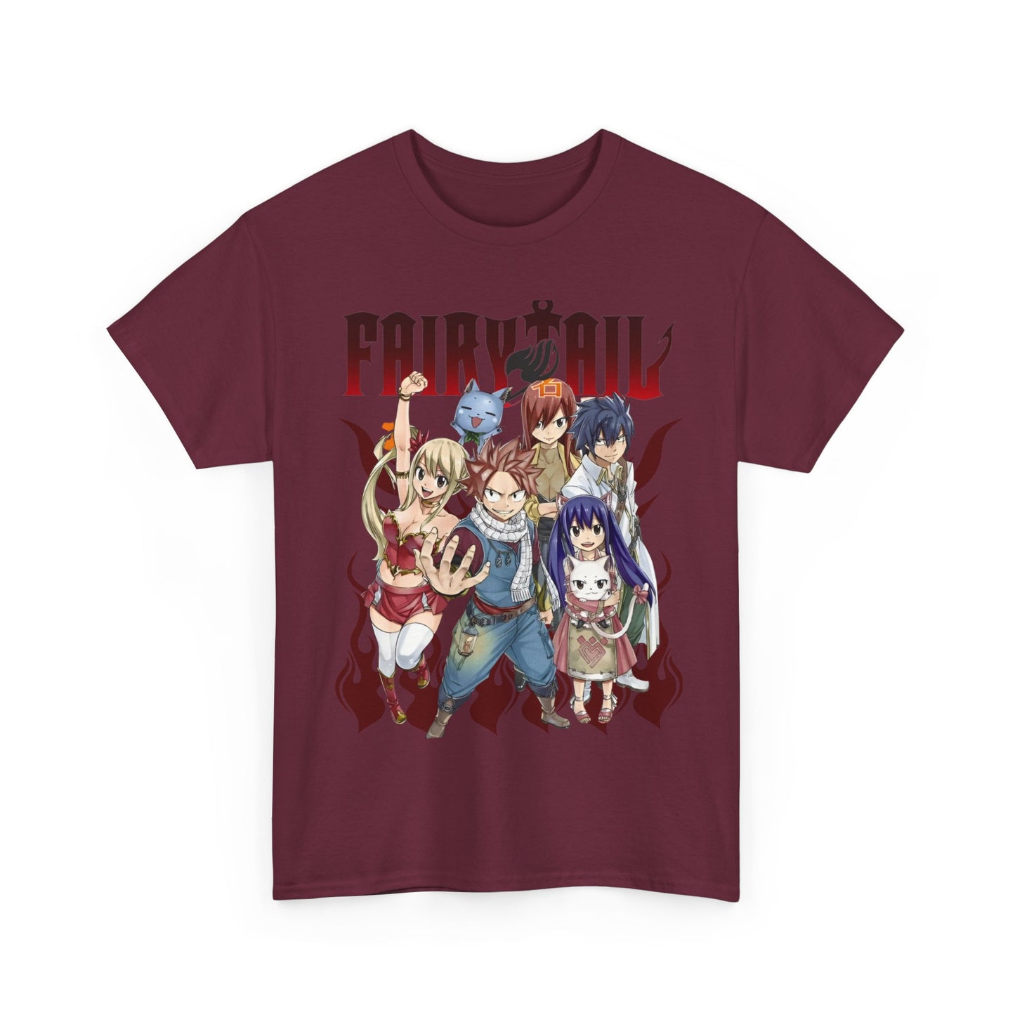 Natsu Dragneel Fairy Tail T-Shirt – 100% Cotton Anime Tee Featuring the Fire Dragon Slayer