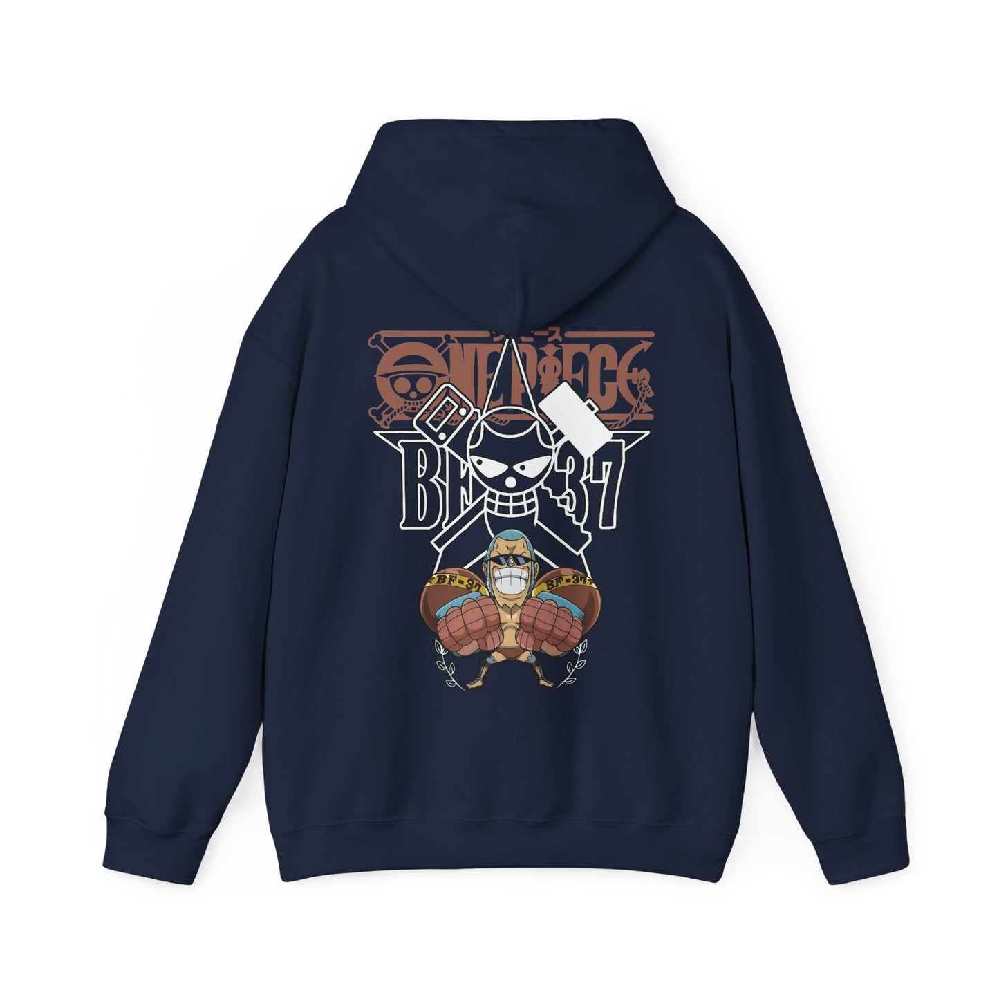 Franky One Piece Back Print Hoodie – 100% Cotton Anime Pullover for Super Fans