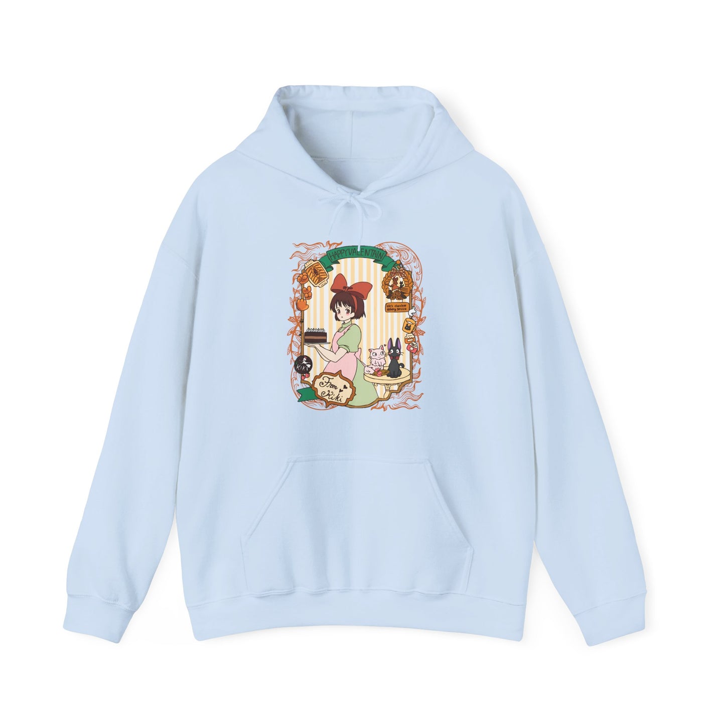 Kiki Happy Studio Ghibli Hoodie – 100% Cotton Kiki’s Delivery Service Hoodie for Anime Lovers