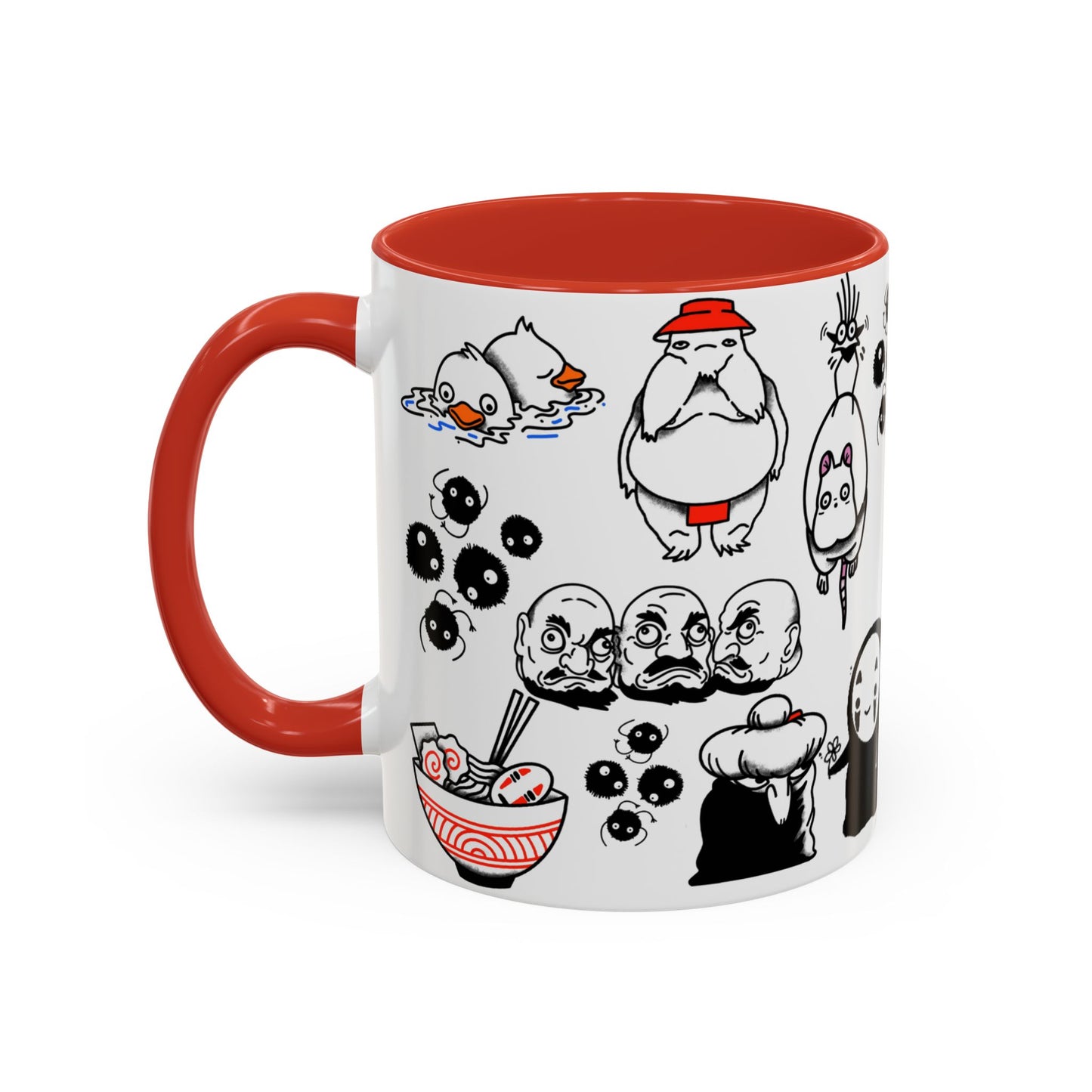 Spirited Away Moments Accent Mug – Color Handle Ghibli Cup 11oz & 15oz – Chihiro and Haku Anime Scene Gift
