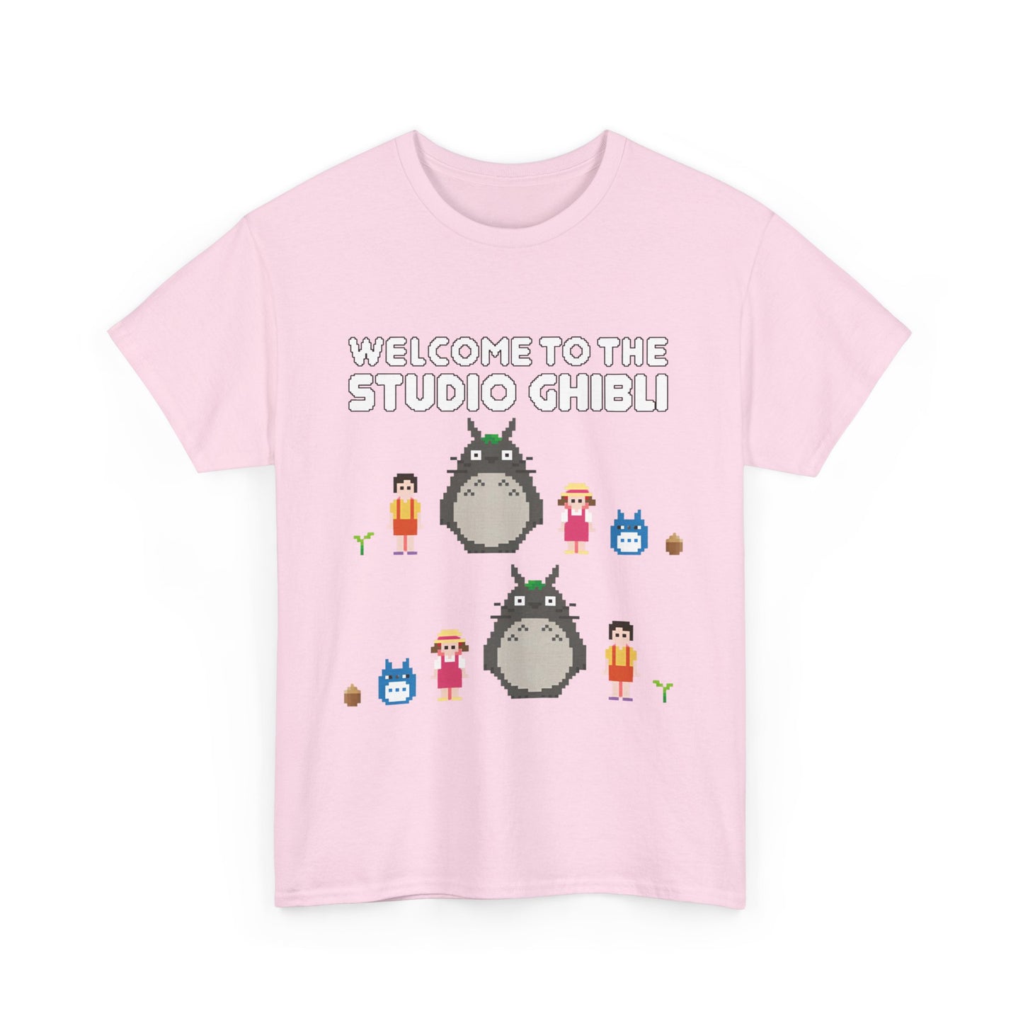 Totoro Pixel T-Shirt 100% Cotton | Studio Ghibli Anime Graphic Tee