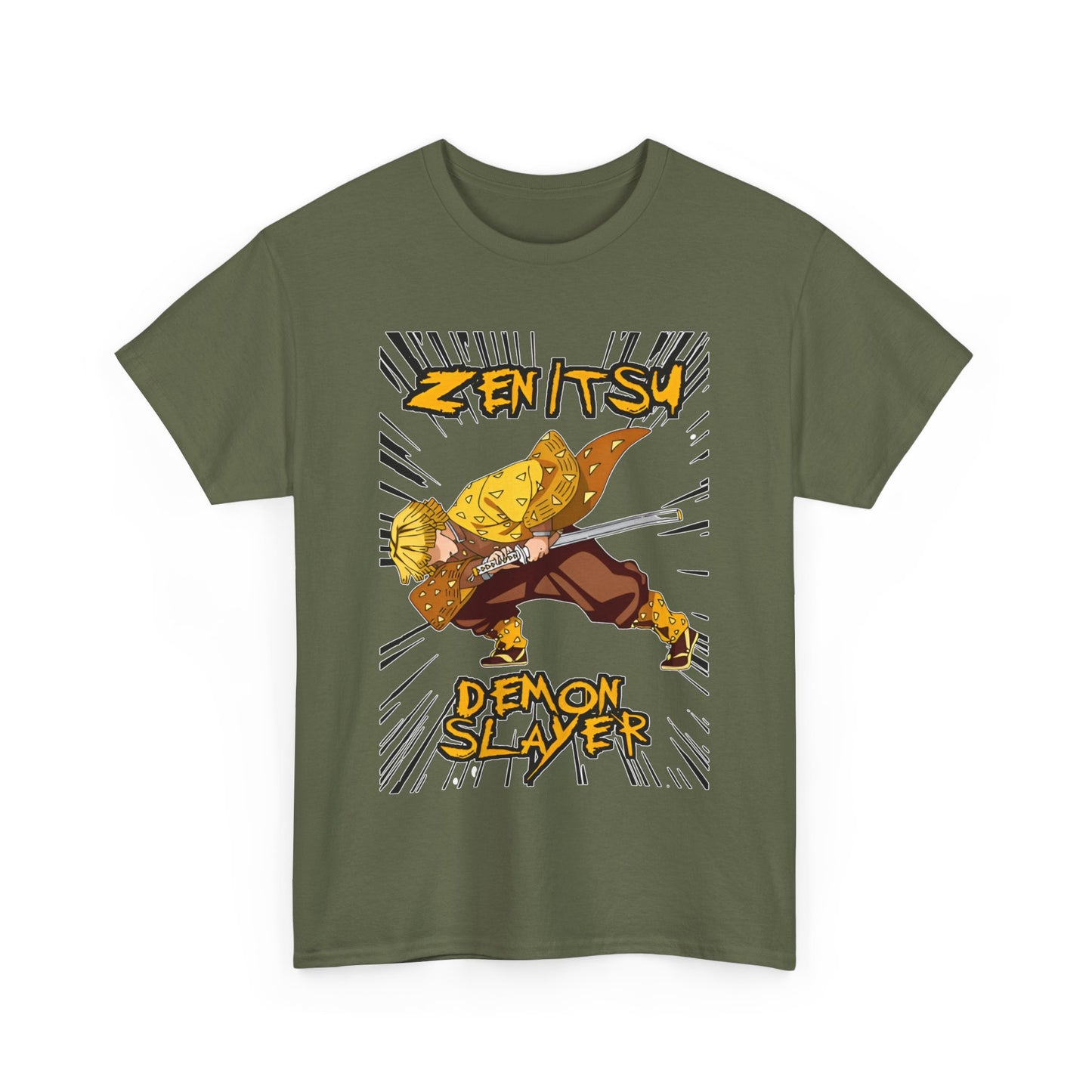 Zenitsu Agatsuma T-Shirt – 100% Cotton Demon Slayer Anime Shirt