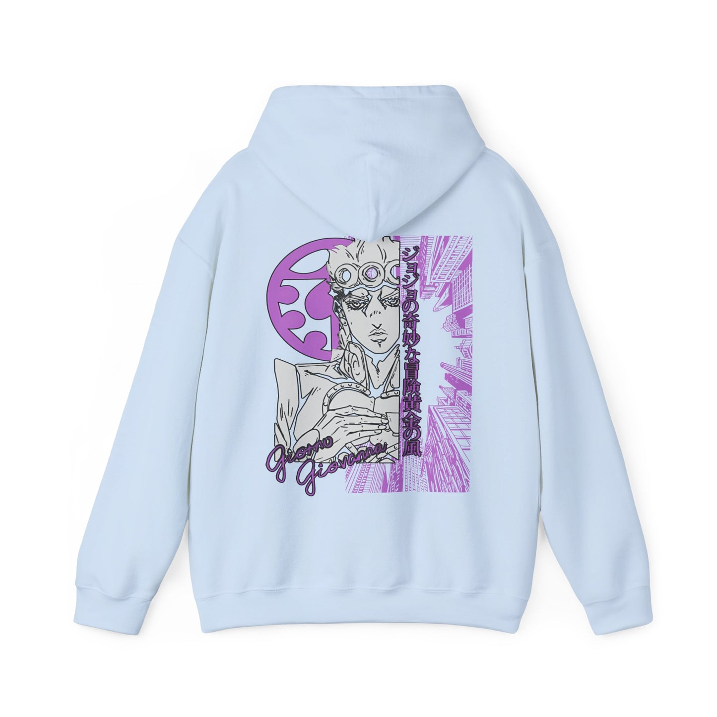 Giorno Giovanna Back Print Hoodie – 100% Cotton JoJo’s Bizarre Adventure Anime Sweatshirt