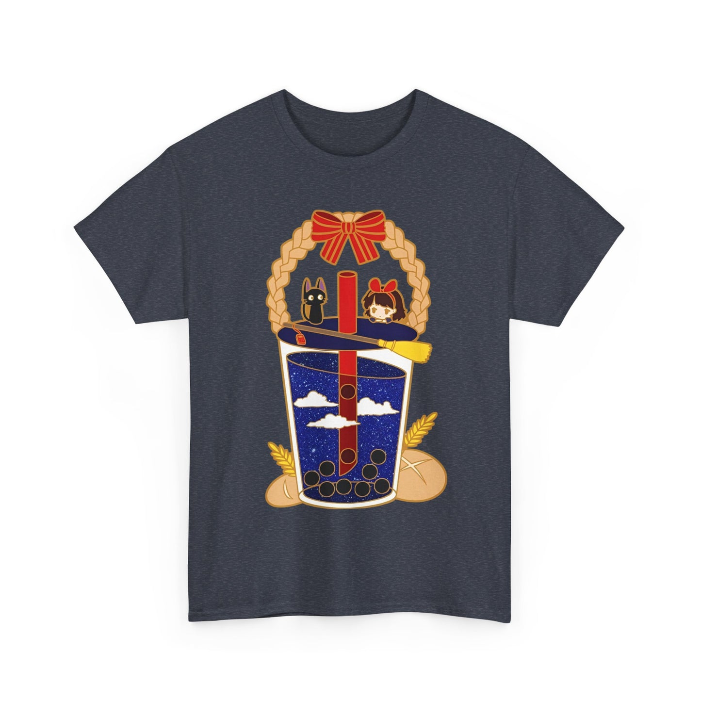Kiki’s Delivery Service Smoothie Art T-Shirt | 100% Cotton Studio Ghibli Anime Tee