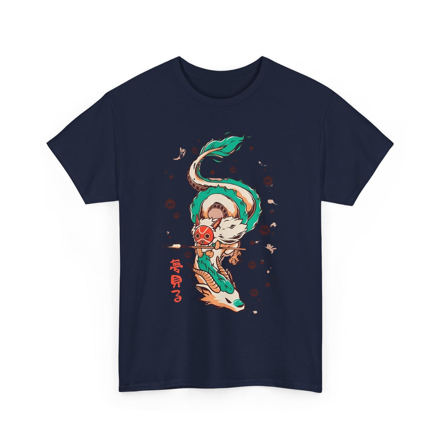 Haku and Princess Mononoke T-Shirt – 100% Cotton Studio Ghibli Inspired Tee