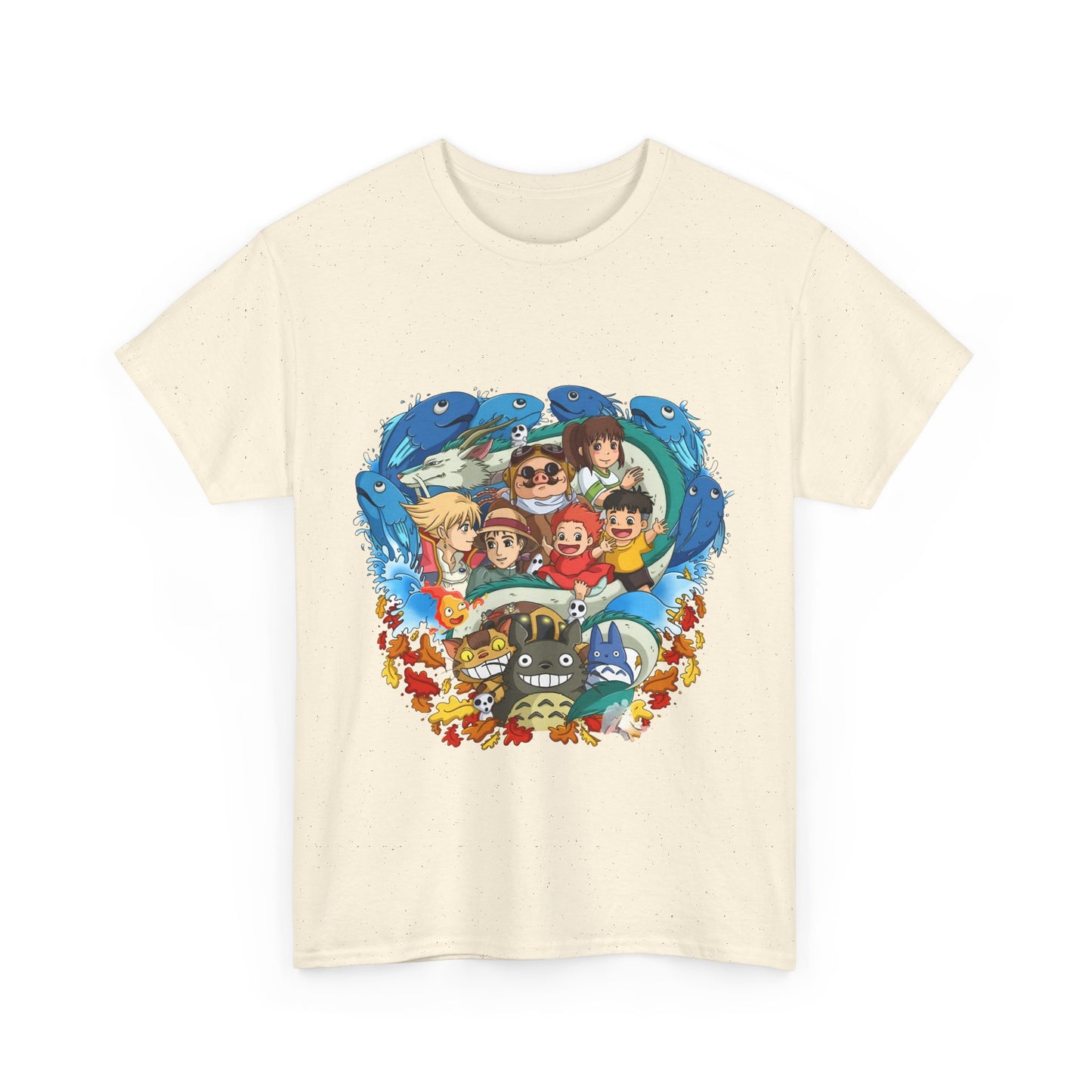 Studio Ghibli Characters T-Shirt – 100% Cotton Anime Tee for Ghibli Fans
