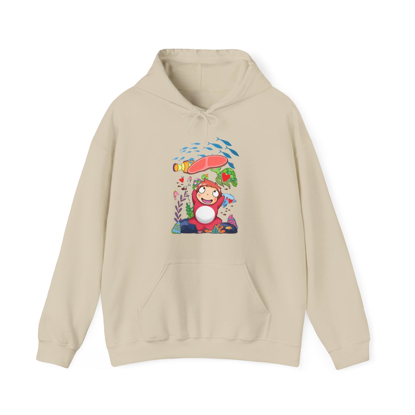 Ponyo Jam Hoodie – 100% Cotton Studio Ghibli Anime Hoodie for Cute Cozy Style