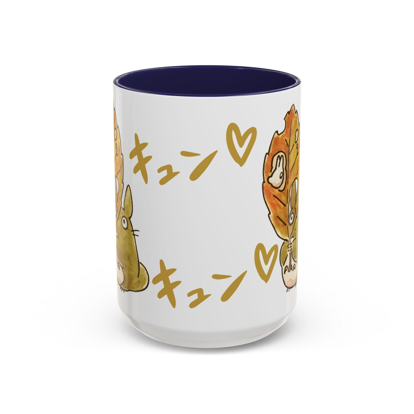 Cute Totoro Accent Mug – Studio Ghibli Color Handle Cup 11oz & 15oz – Kawaii Anime Coffee Mug Gift
