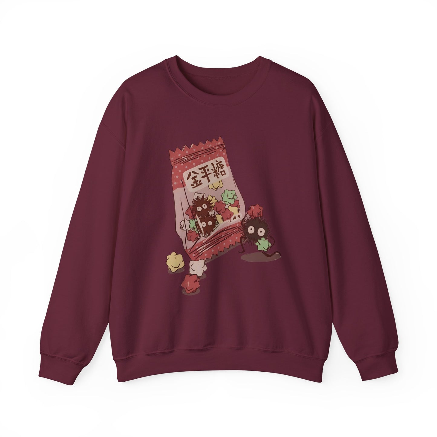 Soot Sprites Candy Sweatshirt – 100% Cotton Cute Studio Ghibli Anime Pullover