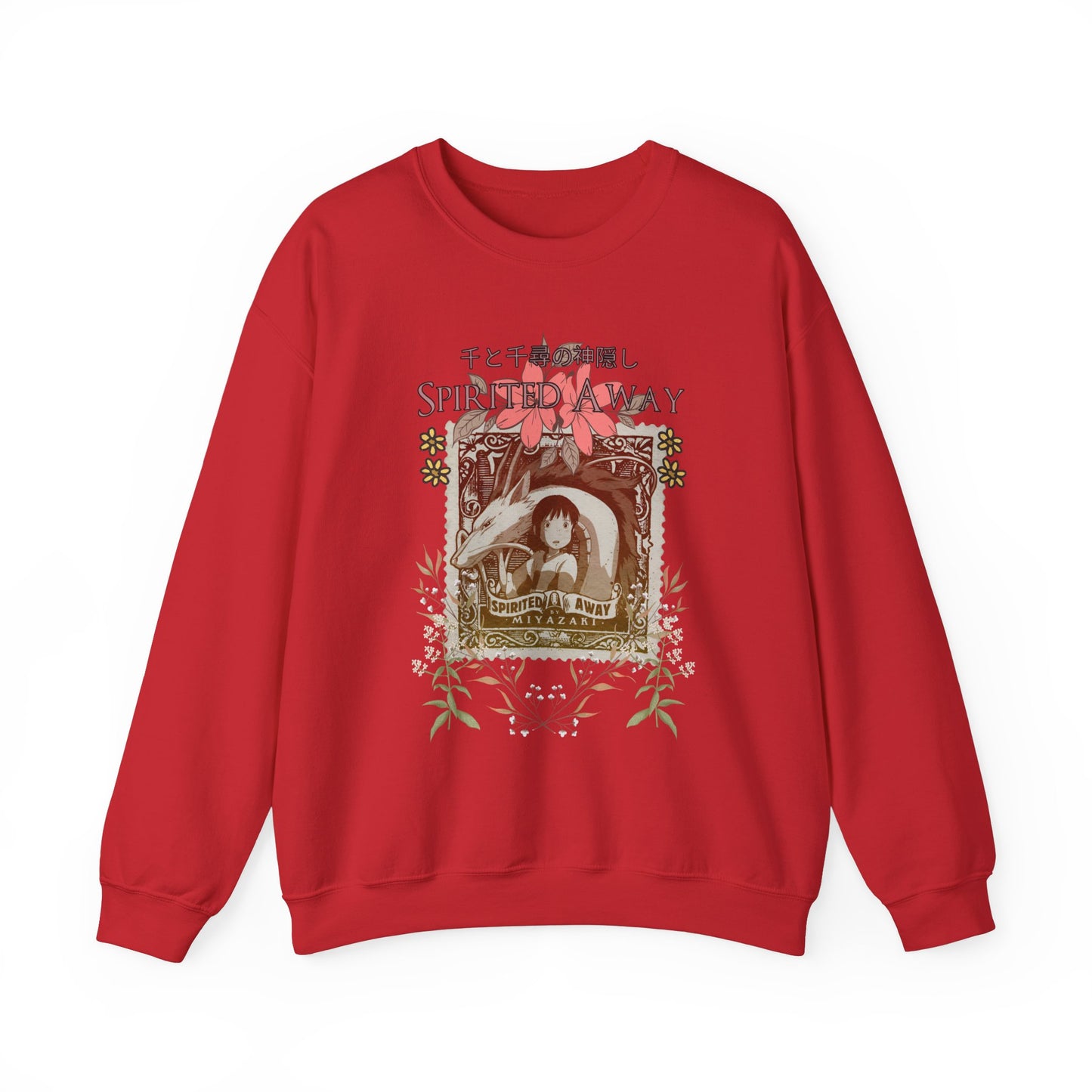 Spirited Away Philately Sweatshirt – 100% Cotton Stamp-Inspired Anime Pullover for Studio Ghibli Fans