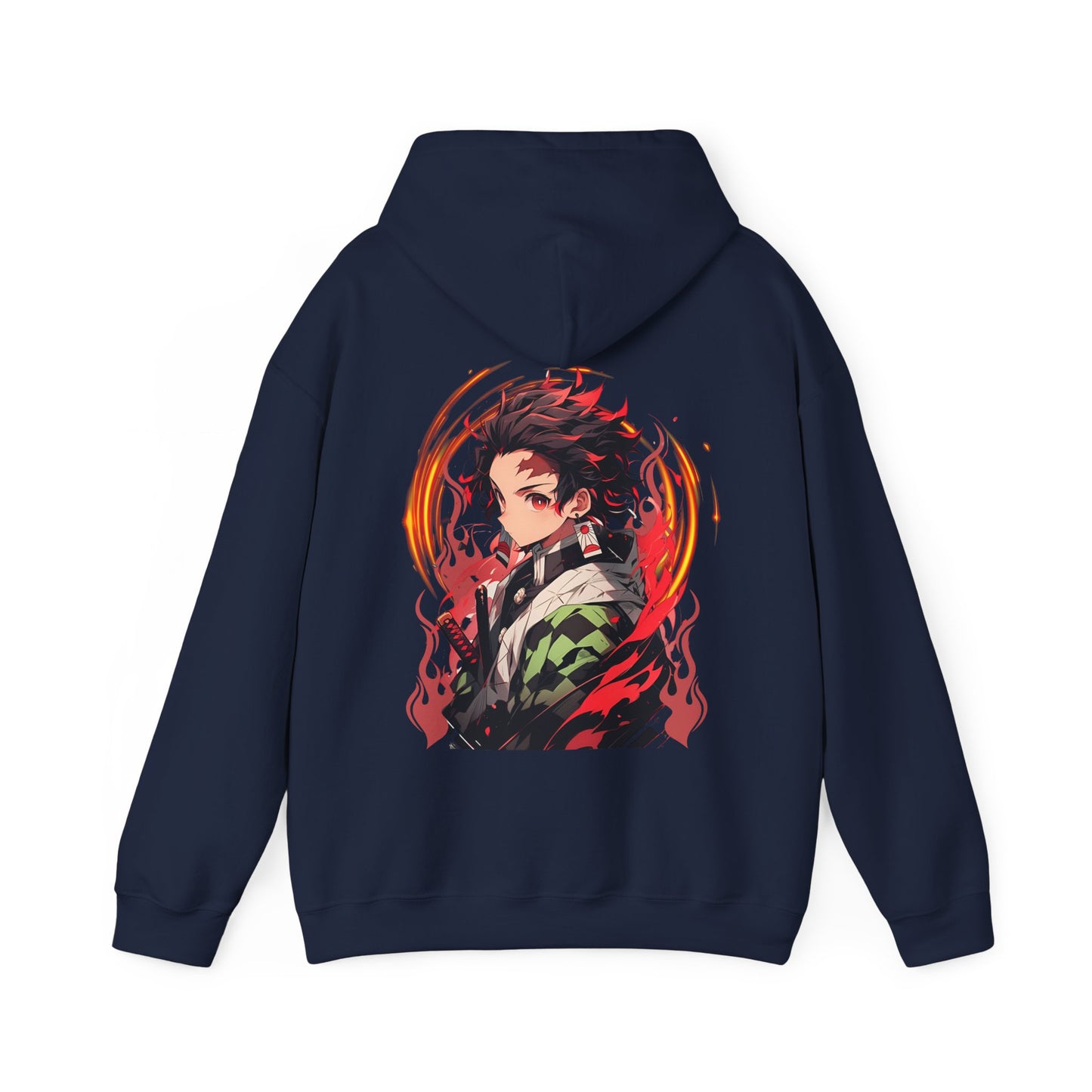 Tanjiro Kamado Back Print Hoodie – 100% Cotton Demon Slayer Anime Hoodie
