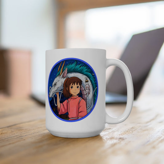 Spirited Away Moments Mug – Studio Ghibli Coffee Cup 11oz & 15oz – Iconic Anime Scenes Featuring Chihiro and Haku