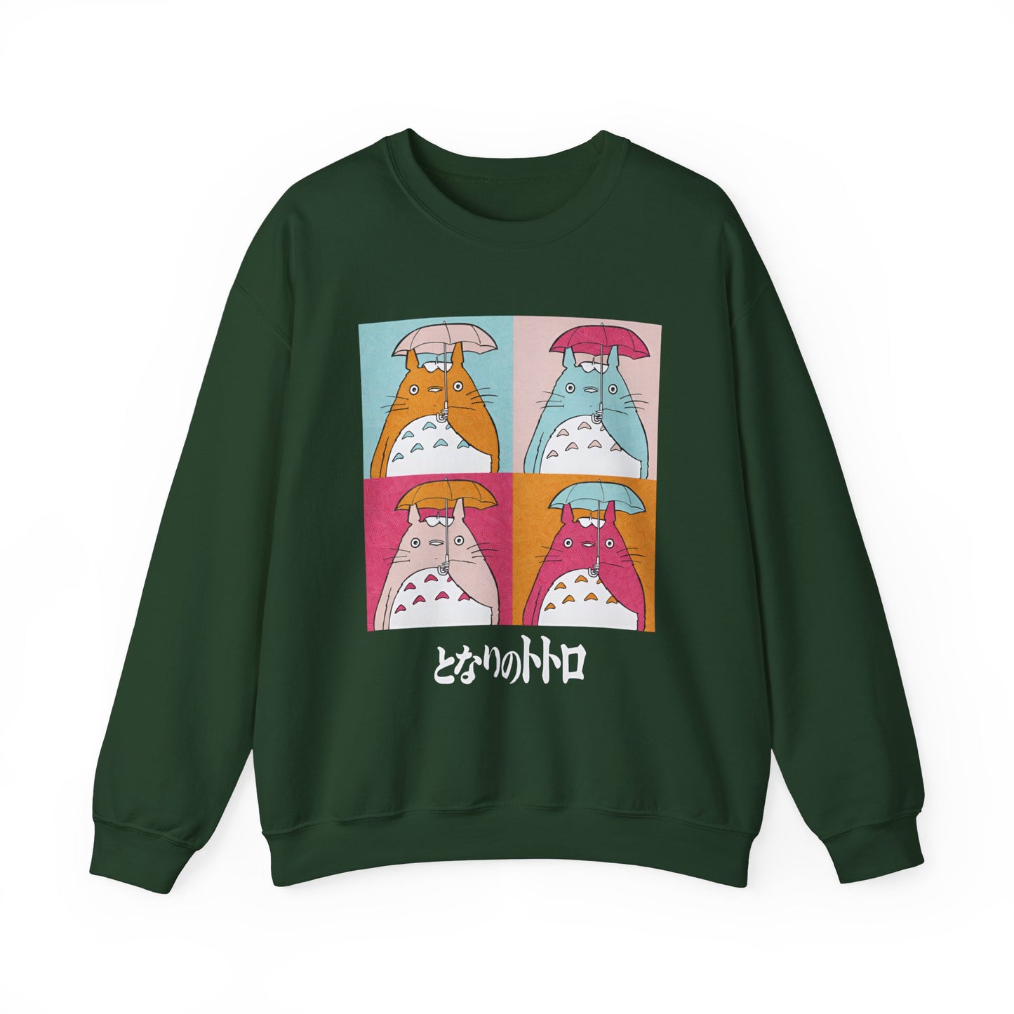 Totoro Aesthetic Art Collage Sweatshirt – 100% Cotton Studio Ghibli Inspired Cozy Pullover